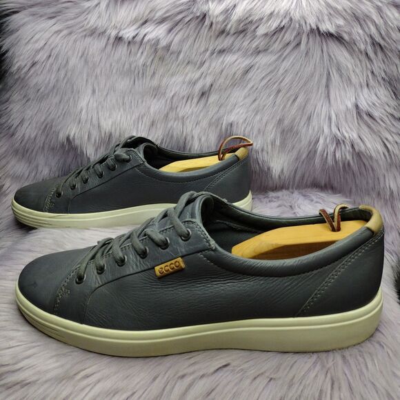 Bundle Of 2 Ecco Leather Danish Design Casual Shoes Mens Size 12 Blue Grey - Picture 10 of 16